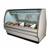 Howard-McCray 40E Series 75.5-Inch Self-Contained Fish & Poultry Service Case with Curved Glass, Stainless Steel, and LED Lighting