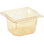 Thumbnail image #1 for Vollrath Super Pan® 9066410 1/6 GN 6-Inch Deep Amber High-Temperature Resin Food Pan Case of 6