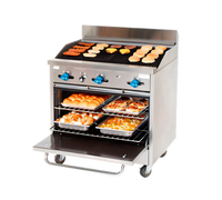 Comstock-Castle 36-Inch Gas Char-Broiler Range with Standard Oven