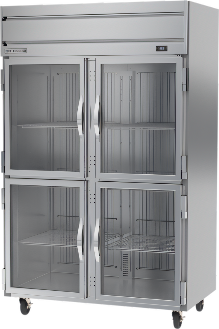 Product image #1 for Beverage-Air Horizon Series Two-Section Reach-In Freezer with Four Half-Glass Doors