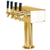 Thumbnail image #1 for Micro Matic T Style 12-Inch Wide 4-Faucet Countertop Glycol-Cooled Draft Beer Tower, PVD Brass Finish