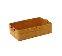 American Metalcraft Rectangular Poplar Wood Serving Box