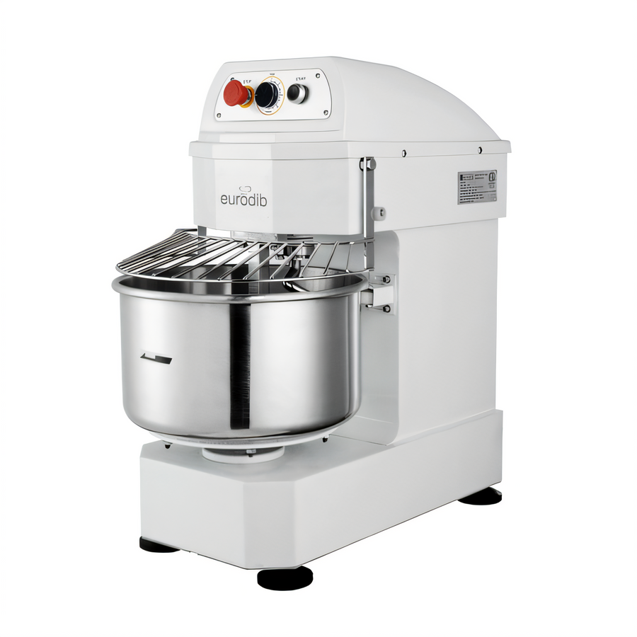 Product image #1 for Eurodib LM20TETL 20 Qt Fixed-Bowl Spiral Dough Mixer with Timer, 110V