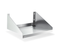 Steel Works Stainless Wall-Mounted Microwave Shelf, 18-Gauge 430 Stainless Steel
