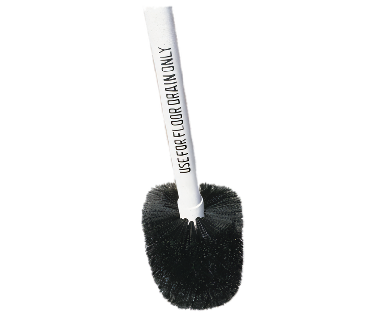 Product image #2 for Flo-Pac Floor Drain Brush Head Only, 6-3/4 Inch Length x 6 Inch Diameter, Black Polypropylene Bristles