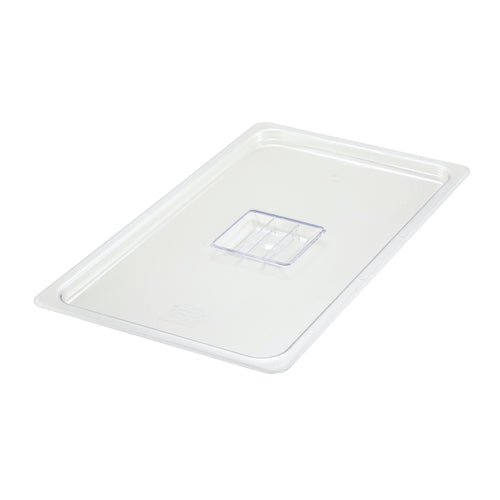 Product image #1 for Winco Poly-Ware SP7100S Full-Size (1/1) Solid Polycarbonate Food Pan Cover with Handle, Clear