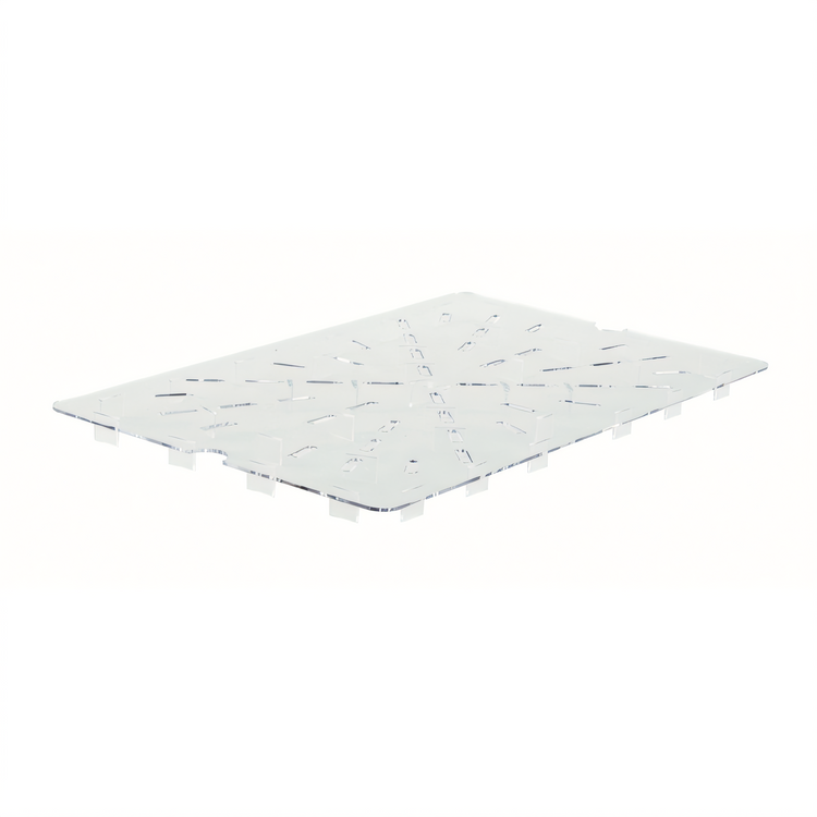 Product image #1 for 13" x 21-1/8" Clear Polycarbonate Drain Shelf for PFSF & PFFW Series Food Boxes