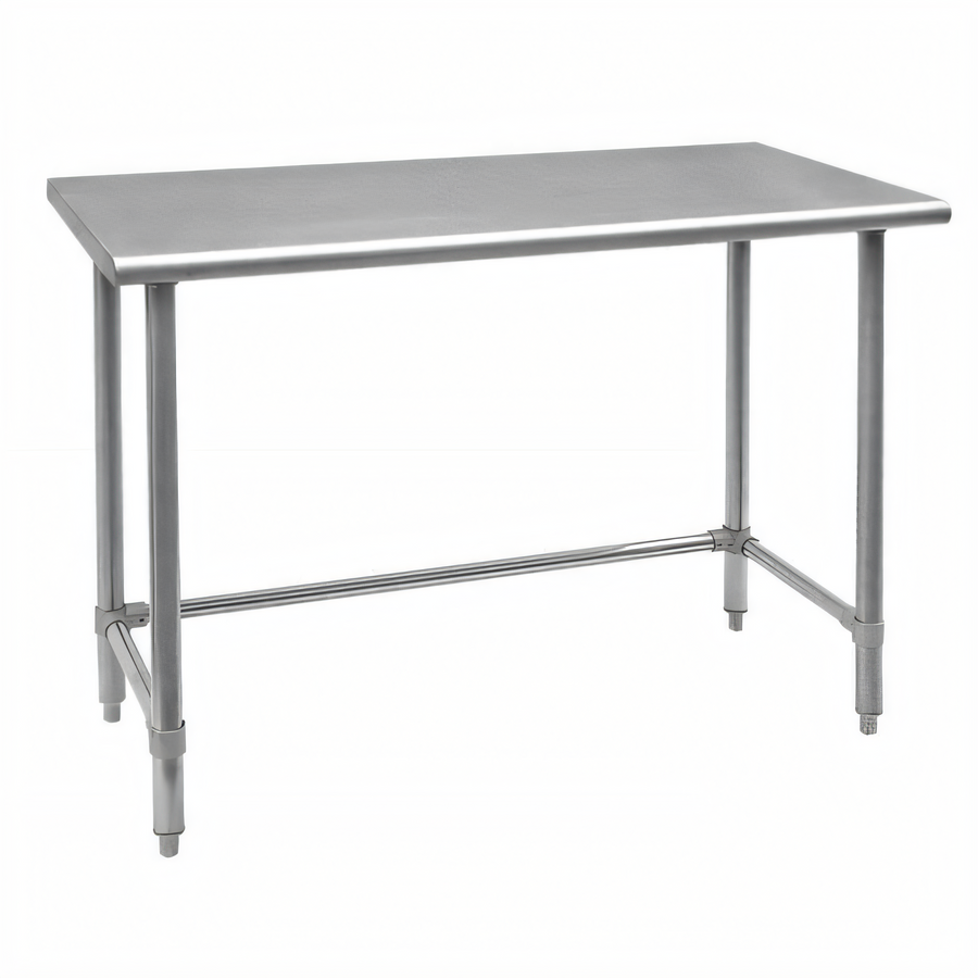 Product image #1 for Omcan Commercial Stainless Steel Flat Top Work Table, 30 x 24 x 34 Inches, Open Base