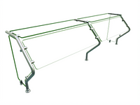 Hatco Flav-R-Shield ES73-72 Self-Service Single-Sided 2-Bay Food Shield, 72 Inch Wide