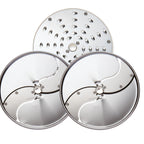 Thumbnail image #1 for Eurodib USA Dito Sama 650107 Stainless Steel Pizza Disc Set for Commercial Food Processors, 3-Piece, 2 mm/4 mm S-Blades, 7 mm Grating
