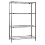 Thumbnail image #1 for Metro Super Erecta SE-213074K4-S-4 30"W x 21"D x 74"H Wire Shelving Starter Unit, 4 Shelves, Gray Epoxy-Coated Finish