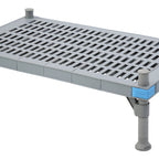 Thumbnail image #1 for Quantum Millenia QP246014VP Vented-Top Polymer Dunnage Rack with Shelf, Gray, 60 x 24 x 14 Inches
