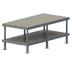 Thumbnail image #1 for Vulcan 61-Inch Wide Stainless Steel Equipment Stand with Undershelf and Flanged Feet
