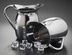 Thumbnail image #1 for 64 oz Double Wall Stainless Steel Hammered Pitcher with Handle