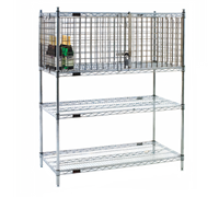 Eagle Group 48 Inch W x 24 Inch D Chrome Security Module Enclosure Kit with Hinged Doors