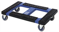 Quantum 30 x 18 Blue Polymer Dolly with Padded Rubber Trim, 1,000 lb Capacity