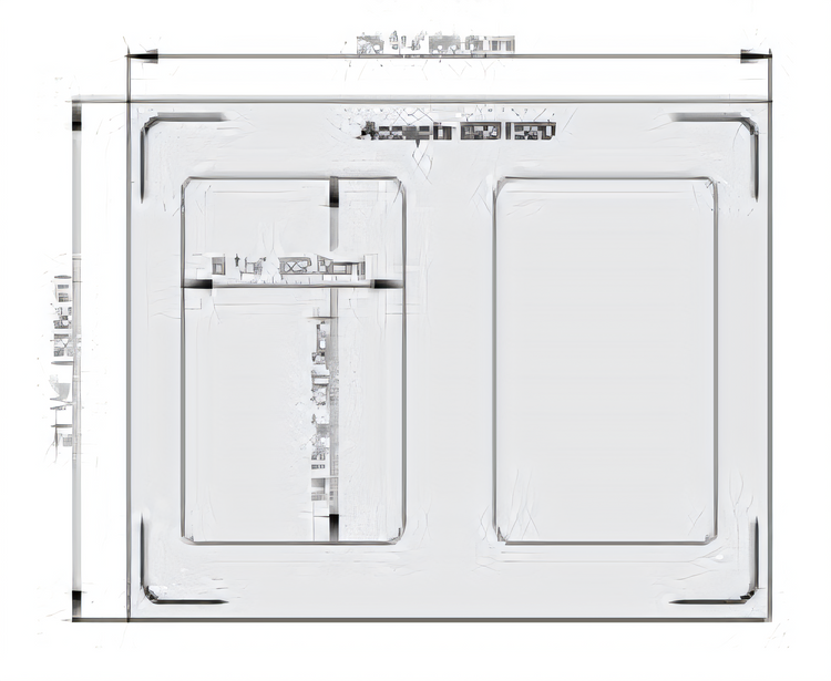 Product image #1 for Vollrath Miramar Double-Well Template for Two Rectangle 1/4 Size Pans, Plain Stainless Steel