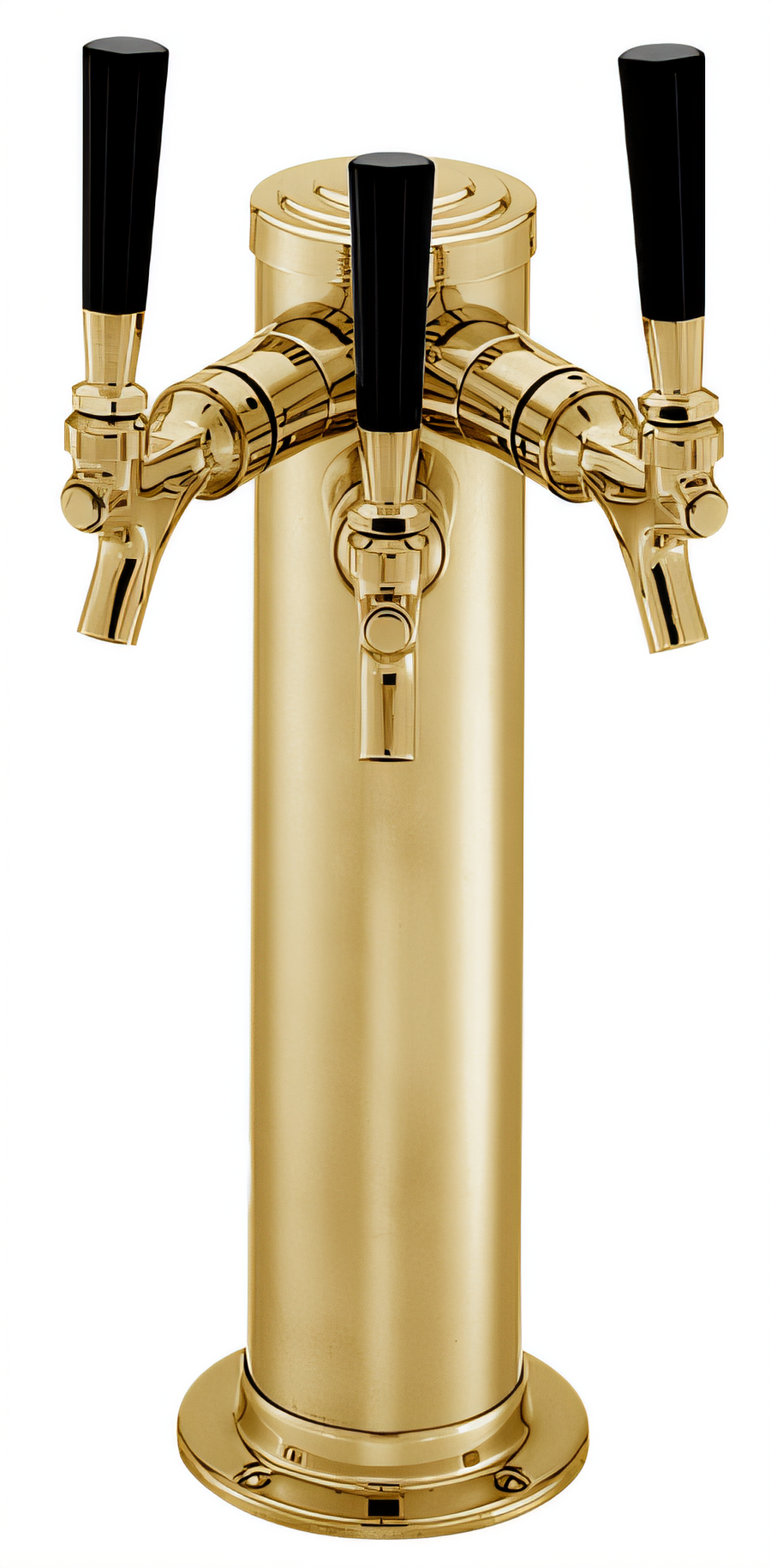 Product image #1 for Perlick 3-Inch O.D. Glycol-Cooled Countertop Draft Arm Beer Tower, 2 Faucets, Tarnish-Free Brass, 15-3/4-Inch Tall