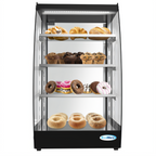 Thumbnail image #1 for Koolmore DC-3CB Countertop Self-Service Pastry Display Case, 2.7 Cu. Ft., 3 Adjustable Glass Shelves, LED Lighting, Rear Door