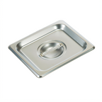 Thumbnail image #1 for Sapphire Manufacturing SM-STPC6 Steam Table Pan Cover, 1/6 Size, Solid, With Handle, 24-Gauge 18/8 Stainless Steel