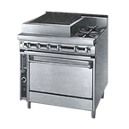 Thumbnail image #1 for Jade Range (Middleby) Titan JTRH-18B-2-36 36-Inch Heavy-Duty Commercial Gas Range with Standard Oven, 18-Inch Charbroiler and 2 Open Burners