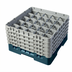 Thumbnail image #2 for Cambro Camrack Full Size 25-Compartment Glass Rack with 5 Soft Gray Extenders, Teal