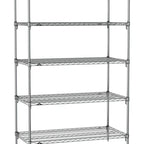 Thumbnail image #1 for Metro Super Erecta SA-1872C-74-S5 Super Adjustable Wire Stationary Starter Shelving Unit, 72"W x 18"D x 74"H, 600 lb. capacity per shelf, 2000 lb.
