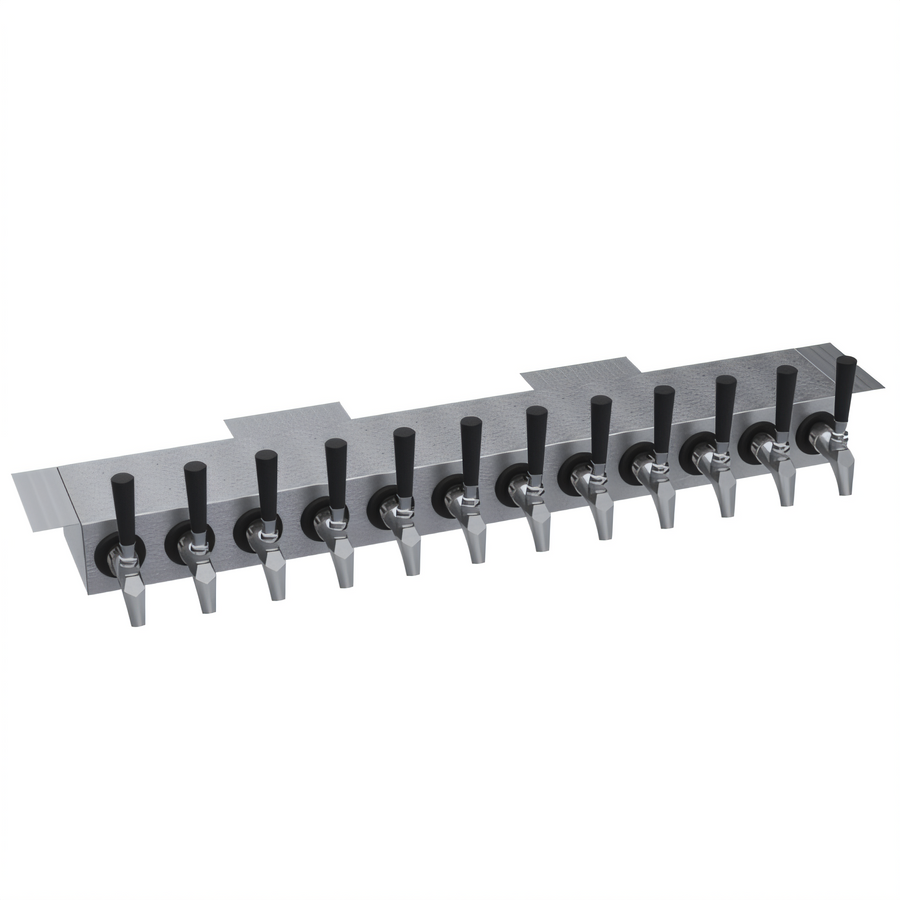 Product image #1 for Krowne 36-Inch Glycol-Cooled Undercounter Beer Tower, 12-Faucet Capacity, Brushed Stainless Steel