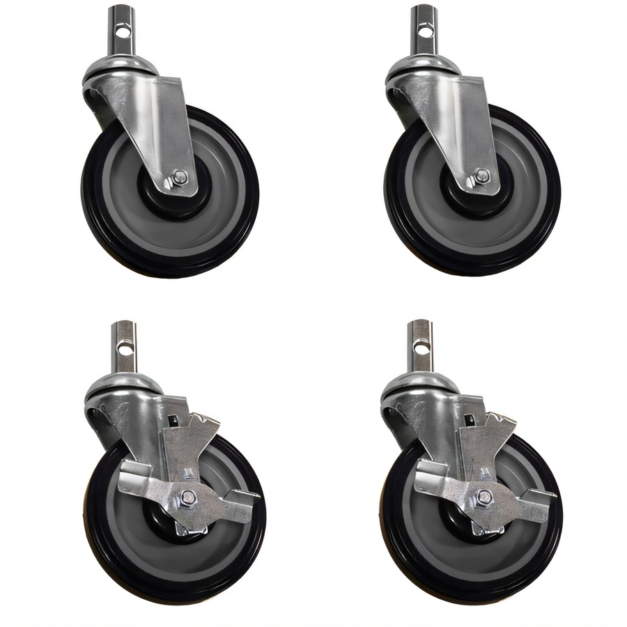 Product image #1 for BevLes 5-Inch Swivel Stem Caster Set for Sink/Table Equipment