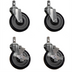 Thumbnail image #1 for BevLes 5-Inch Swivel Stem Caster Set for Sink/Table Equipment