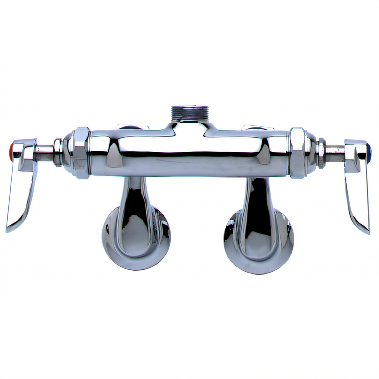 Product image #1 for T&S Brass Adjustable Wall-Mount Sink Mixing Faucet, Less Nozzle, Eterna Cartridges