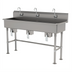 Thumbnail image #1 for Advance Tabco 60-Inch 3-Station Knee-Operated Multiwash Hand Sink with Gooseneck Spouts