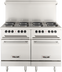 Thumbnail image #1 for Vulcan 48-Inch Electric Restaurant Range with 8 French Hotplates and 2 Standard Ovens, 208V