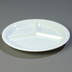Thumbnail image #1 for Sierrus 3-Compartment Melamine Compartment Tray, 10-1/2 Inch Diameter, White