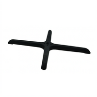 30 x 30 Inch Cross-Shaped Metal Table Base, Black, for 3-Inch Column