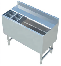 Sapphire 36-Inch Underbar Ice Bin with 10-Circuit Cold Plate, 12-Inch Deep, 304 Stainless Steel