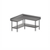 Thumbnail image #1 for John Boos L-Shaped Corner Stainless Steel Work Table with 5-Inch Backsplash and Adjustable Undershelf