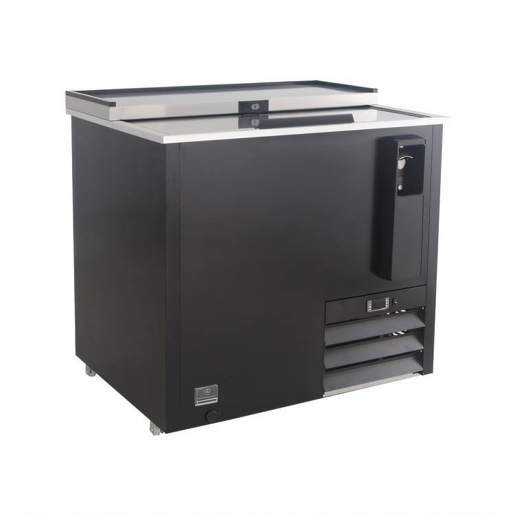 Product image #2 for Kelvinator Commercial 36-Inch Slide-Top Bottle Cooler with Self-Contained Side-Mounted Refrigeration, 10 Cu. Ft.
