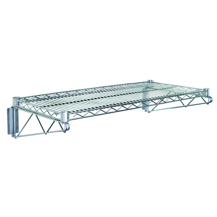 Product image #1 for Quantum Wall-Mount Cantilever Single Wire Shelf, 72"W x 24"D, Chrome Plated