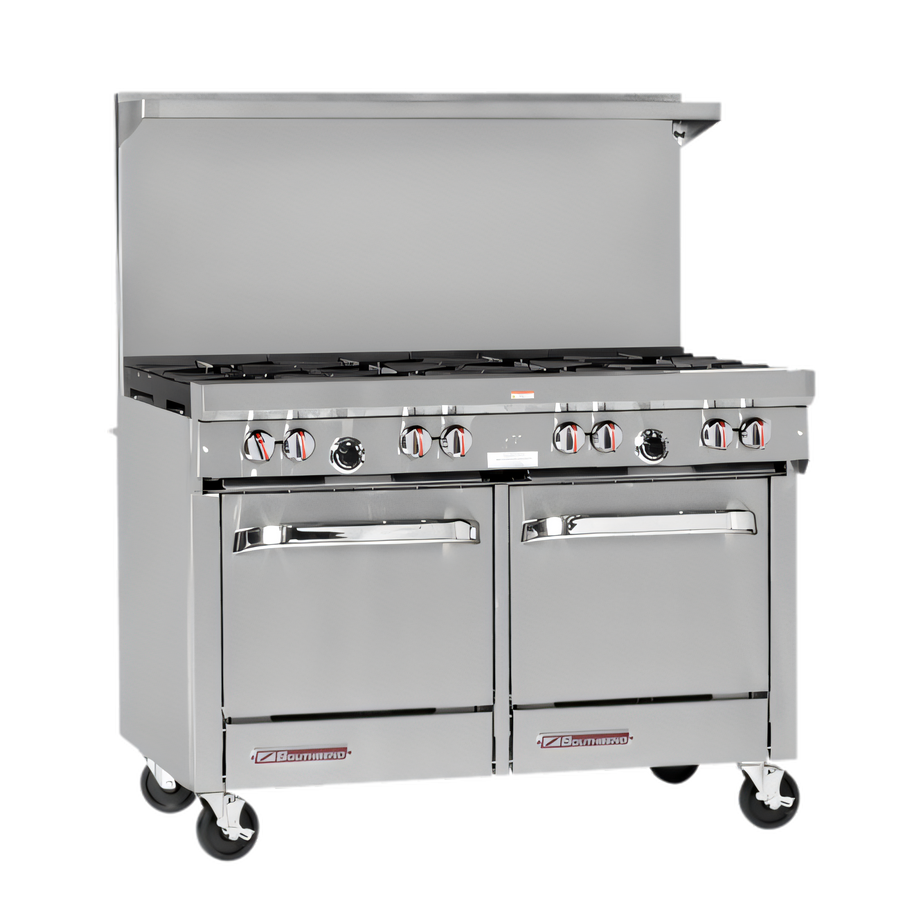 Product image #1 for Southbend S-Series 48-Inch Gas Restaurant Range with 4 Open Burners, 24-Inch Griddle, Convection Oven and Cabinet Base