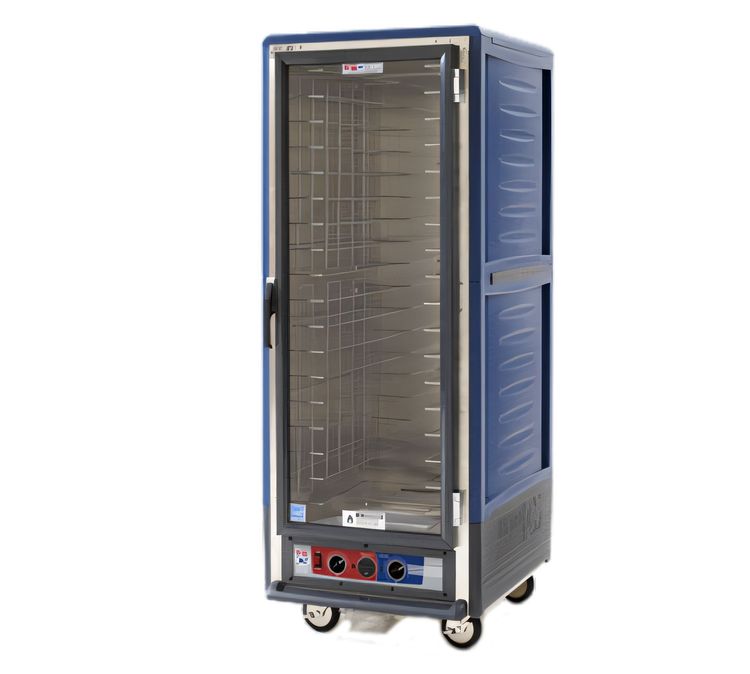 Product image #1 for Metro C5 3 Series Full-Height Heated Holding Cabinet, Blue Insulation Armour, Clear Door, Universal Wire Slides