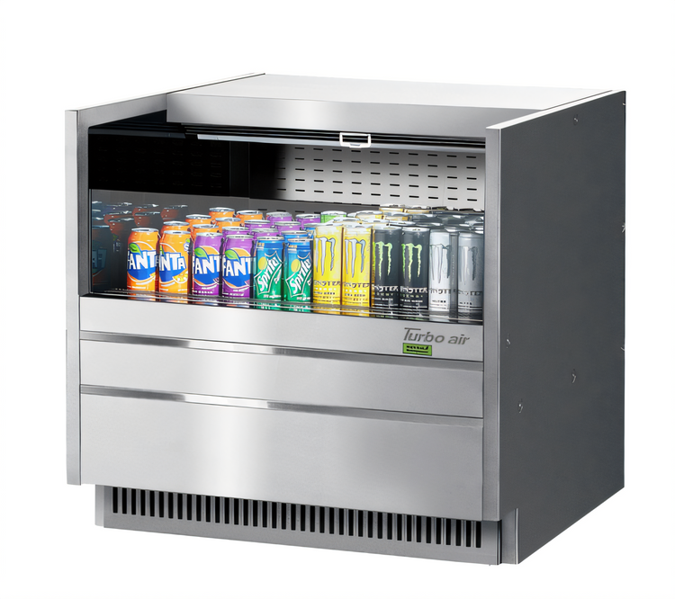 Product image #1 for Turbo Air 36-1/4-Inch Low Profile Drop-In Horizontal Open Refrigerated Display Case, 5.0 Cu. Ft.