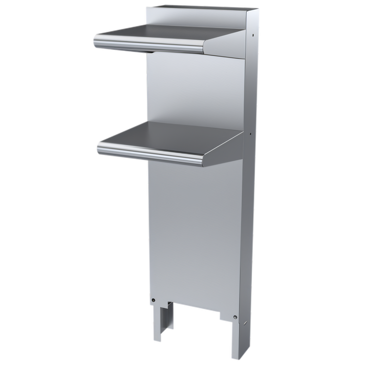 Product image #1 for Garland Cuisine 12-Inch Wide Stainless Steel Double Deck High Shelf Backguard / Flue Riser