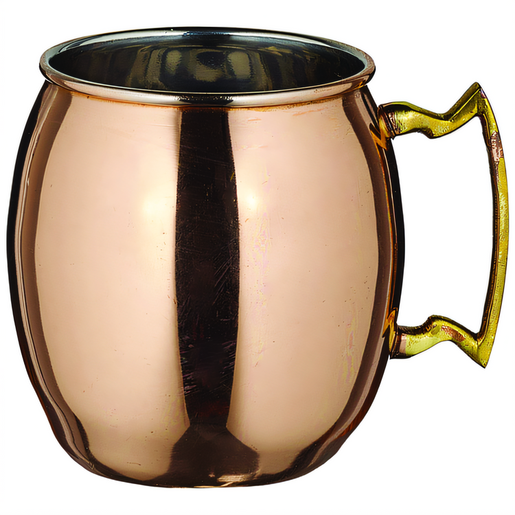 Product image #1 for Winco 20 oz Smooth Copper-Plated Stainless Steel Moscow Mule Mug with Brass Handle