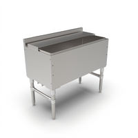 John Boos Slim-Line 36-Inch Insulated Underbar Ice Bin/Cocktail Unit with 10-Circuit Cold Plate