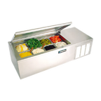 Thumbnail image #1 for Delfield CTP 8146-NBP 46-Inch Countertop Refrigerated Prep Rail, 4 1/3-Size Pan Capacity, Stainless Steel
