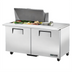Thumbnail image #1 for True 60-Inch Mega Top 2-Section Refrigerated Sandwich/Salad Prep Table with Solid Doors and 15-Pan Opening