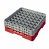 Thumbnail image #2 for Cambro Camrack Full-Size 49-Compartment Glass Rack with 2 Soft Gray Extenders, Red