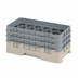 Thumbnail image #2 for Cambro Camrack® Half-Size 17-Compartment Glass Rack with 3 Soft Gray Extenders, Beige