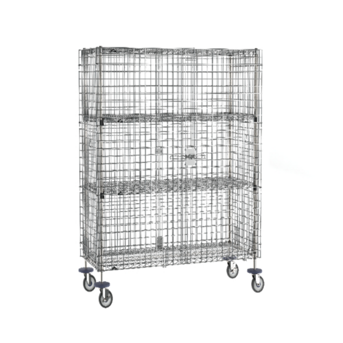 Product image #1 for Metro Super Erecta Mobile Chrome-Plated Security Unit with (2) EZ-Add Shelves